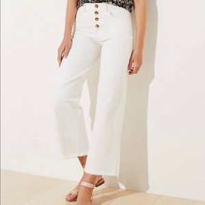 NWT Loft High Waist Wide Leg Crop Jeans